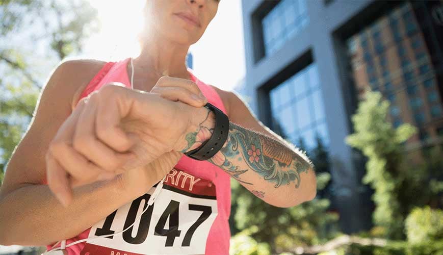 Woman with Wearable Tech